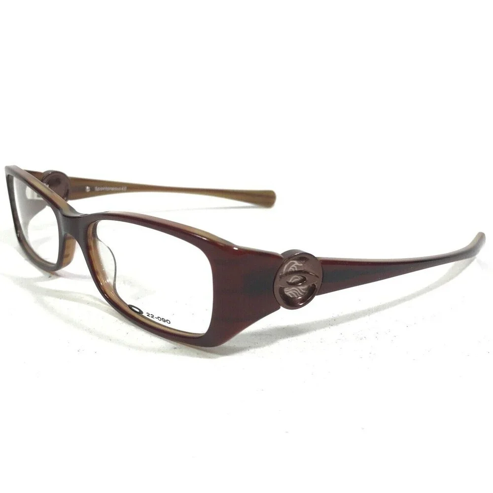 Oakley Spontaneous 4.0 Striped Plum Eyeglasses Frames Brown Logos 51-16-130